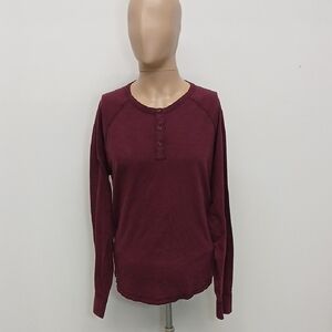 Gap Henley Long Sleeve Henley Shirt Size L